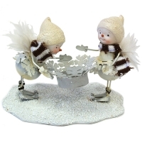 Новогоднее украшение "Феи с подсвечником" артикул 12363b.