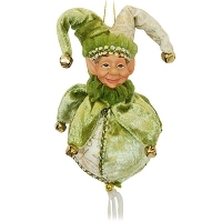 Новогоднее подвесное украшение "Эльф на шаре" 11869 артикул 12374b.