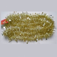 Новогодняя мишура, цвет: золотистый, 270 см 17470 артикул 12383b.