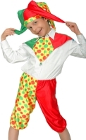Детский маскарадный костюм "Петрушка" Рост: 122-136 см артикул 12398b.