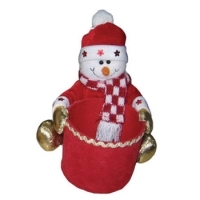 Новогоднее украшение для бутылки "Снеговик" 14960 артикул 12415b.