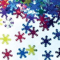 Конфетти "Снежинки разноцветные" артикул 12428b.