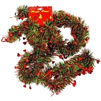 Новогодняя мишура, цвет: красно-зеленый, 270 см 11319 артикул 12447b.