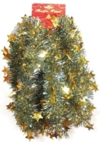 Новогодняя мишура Цвет: голубой с золотистым, 270 см 11302 артикул 12449b.