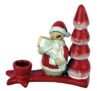 Декоративный подсвечник "Снеговик с елкой" 11688 артикул 12480b.