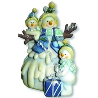 Новогодняя декоративная фигурка "Снеговики" 11534 артикул 12481b.