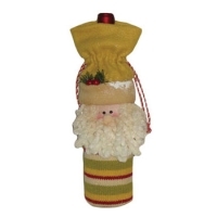 Новогодний чехол для бутылки "Санта" 14971 артикул 12496b.