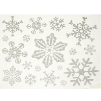 Новогоднее оконное украшение "Снежинки" 17546 артикул 12520b.