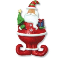 Магнит новогодний "Санта с елкой" 12462 артикул 12553b.