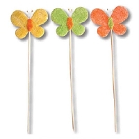 Декоративное украшение на палочке "Бабочки", 12 шт 12384 артикул 12598b.